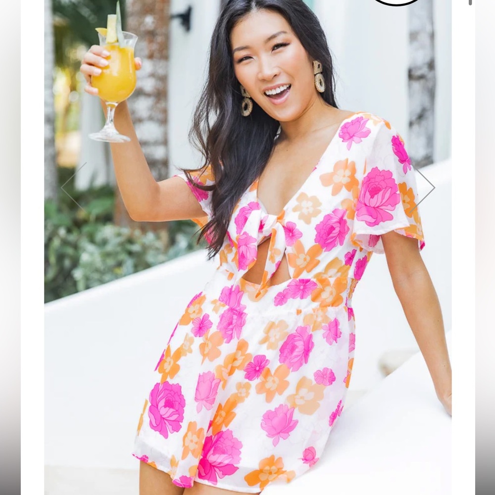 Pinky lily romper